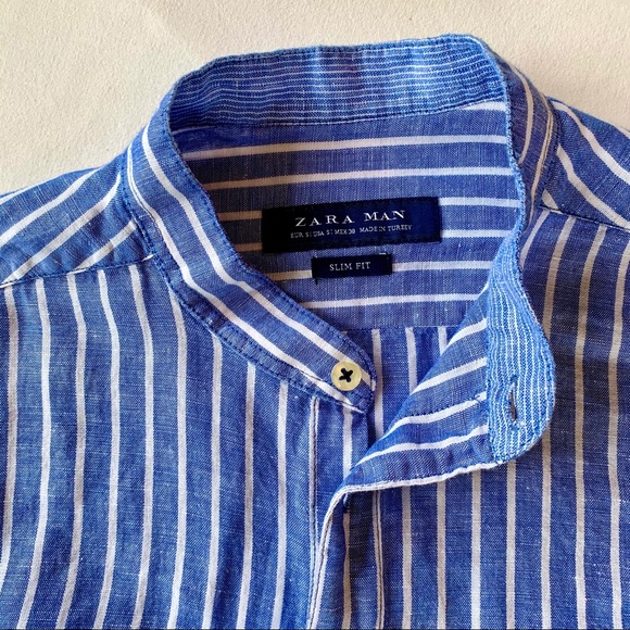 Zara blue casual button down shirt - Picture 5 of 6